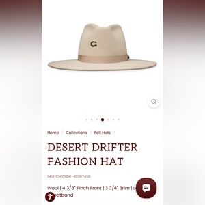 Charlie Horse Desert Drifter Fashion Hat Beige Wool Felt Hat